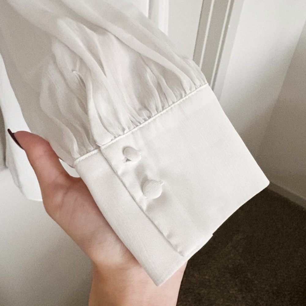 City Chic White Blouse with Black Bow - Picture 4 of 4